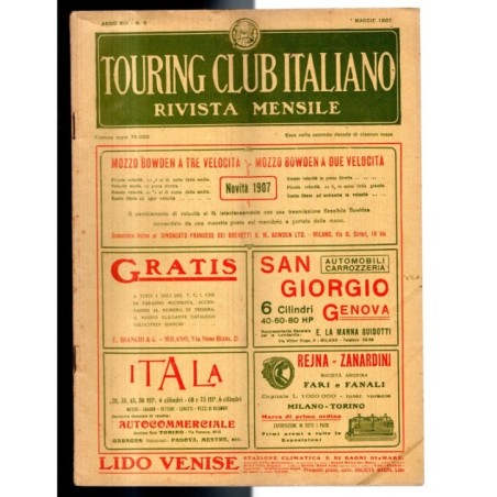TOURING CLUB ITALIANO-n 5, maggio-1907