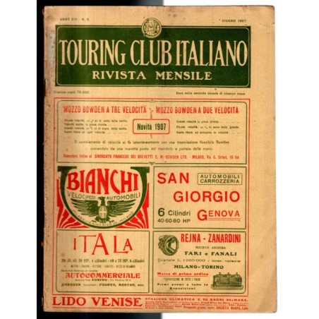 TOURING CLUB ITALIANO-n 6, giugno-1907