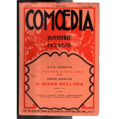 COMOEDIA-n 18, 20 settembre-1922