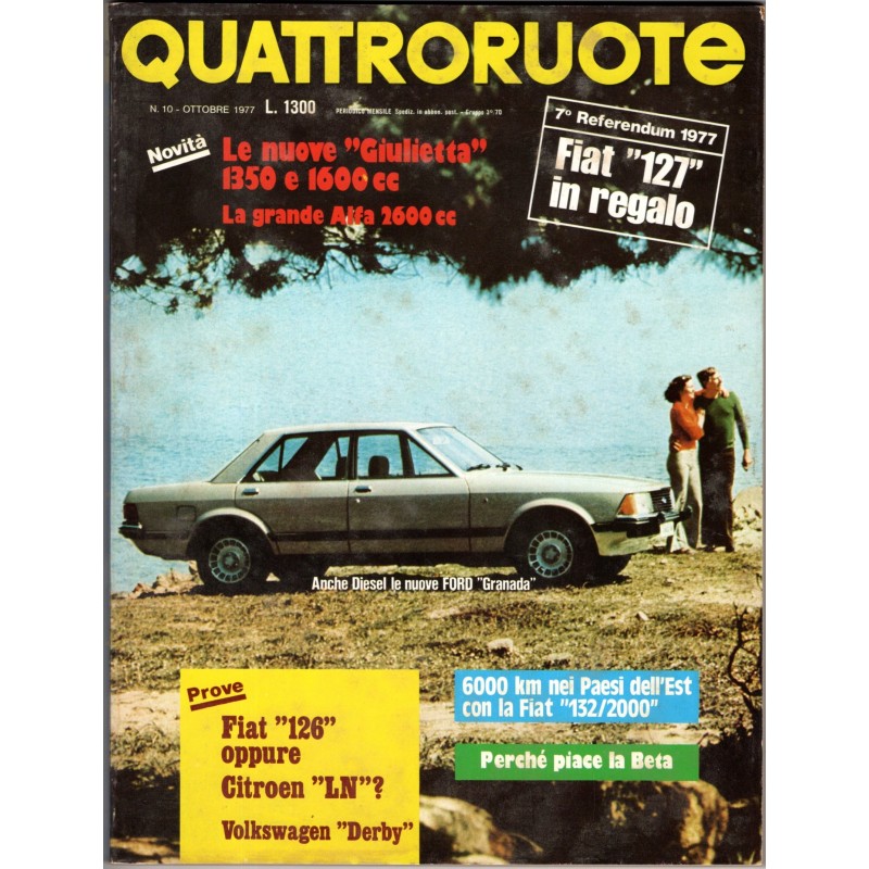 QUATTRORUOTE-n 262, ottobre-1977