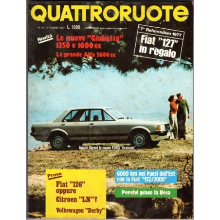 QUATTRORUOTE-n 262, ottobre-1977