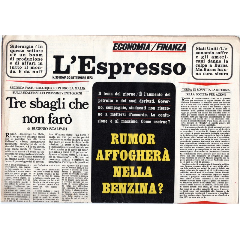 L'ESPRESSO-n 39, 30 settembre-1973