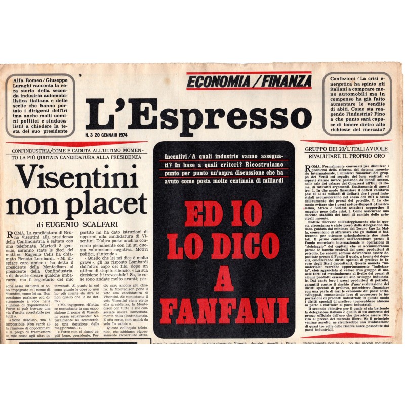 L'ESPRESSO-n 3, 20 gennaio-1974