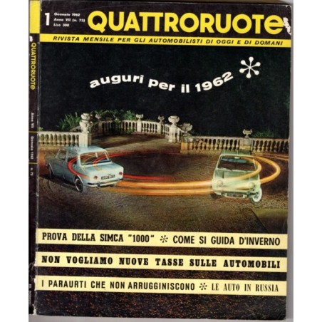 QUATTRORUOTE-n 73, gennaio-1962