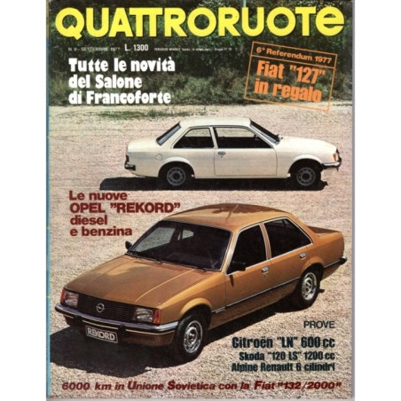 QUATTRORUOTE-n 261, settembre-1977