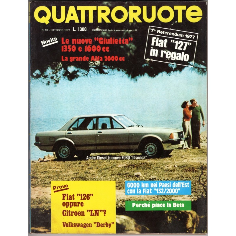 QUATTRORUOTE-n 262, ottobre-1977