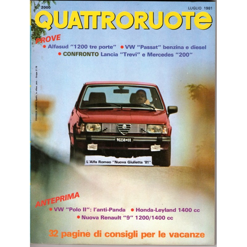 QUATTRORUOTE-n 309, luglio-1981