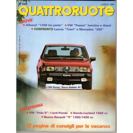 QUATTRORUOTE-n 309, luglio-1981