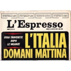 L'ESPRESSO-n 33, 16 agosto-1970