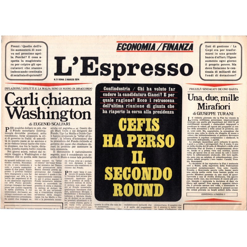 L'ESPRESSO-n 9, 3 marzo-1974