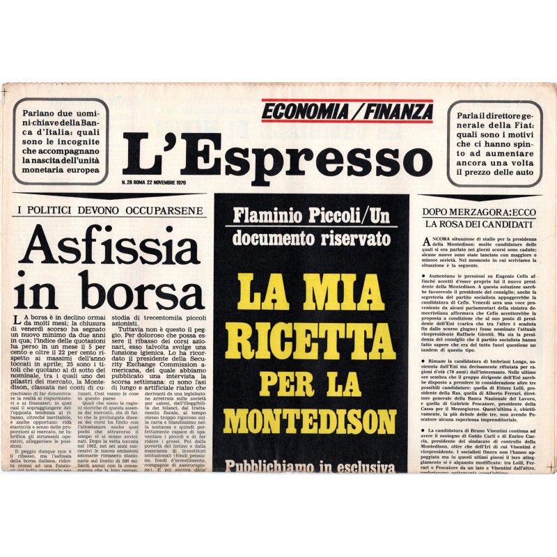 L'ESPRESSO-n 28, 22 novembre-1970