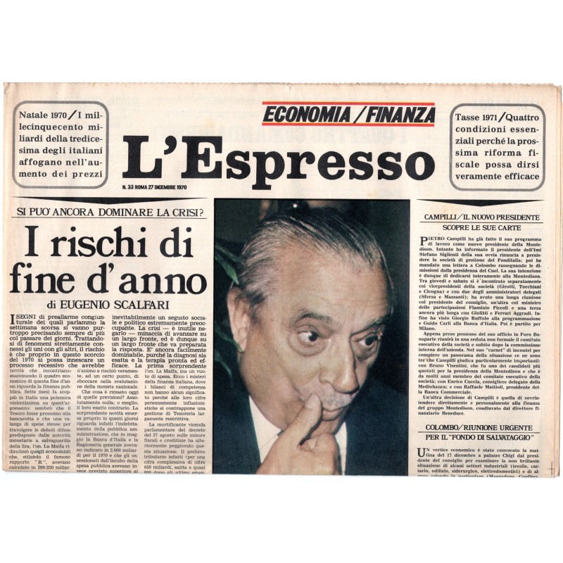 L'ESPRESSO-n 33, 27 dicembre-1970