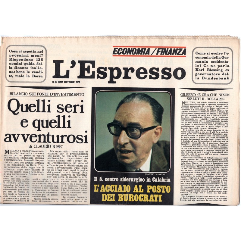 L'ESPRESSO-n 23, 18 ottobre-1970