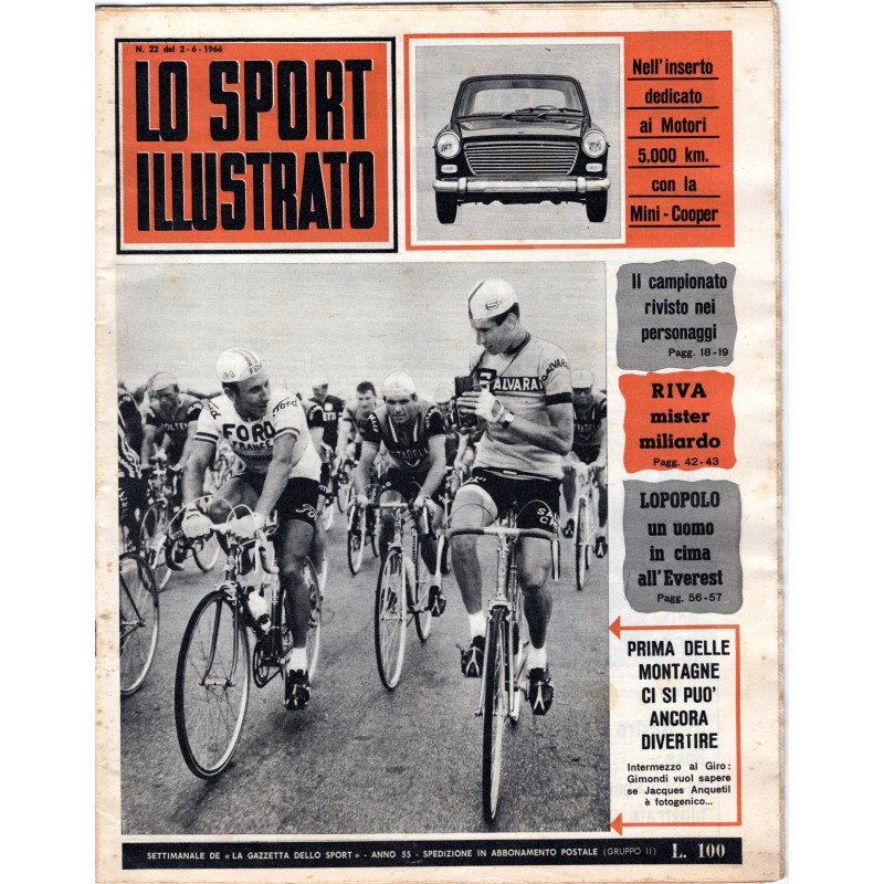 LO SPORT ILLUSTRATO-n 22, 2 giugno-1966