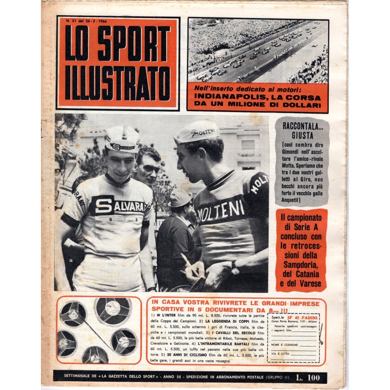 LO SPORT ILLUSTRATO-n 21, 26 maggio-1966