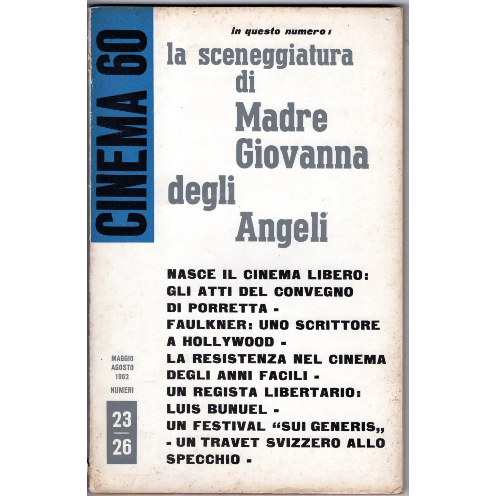 CINEMA 60-n 23/26, maggio/agosto-1962