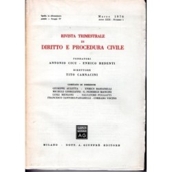 RIVISTA TRIMESTRALE DI DIRITTO E PROCEDURA CIVILE-numero 1, marzo-1976