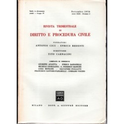 RIVISTA TRIMESTRALE DI DIRITTO E PROCEDURA CIVILE-numero 3, settembre-1976