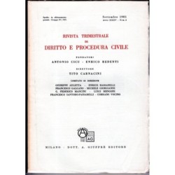 RIVISTA TRIMESTRALE DI DIRITTO E PROCEDURA CIVILE-numero 3, settembre-1981