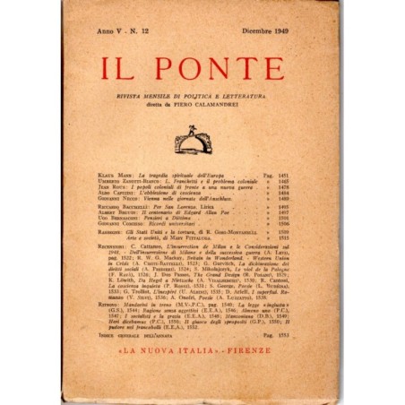 IL PONTE-numero 12, dicembre-1949