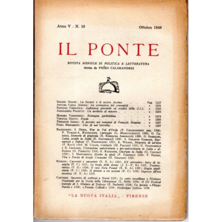 IL PONTE-numero 10, ottobre-1949