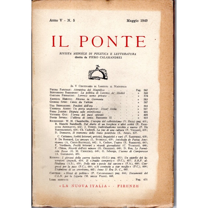 IL PONTE-numero 5, maggio-1949