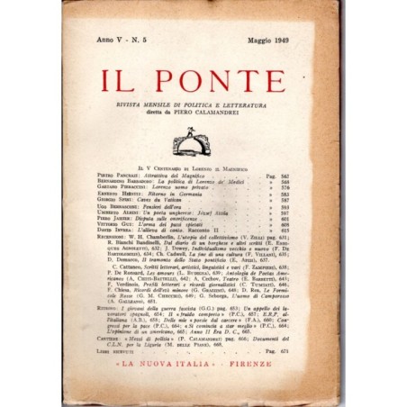 IL PONTE-numero 5, maggio-1949