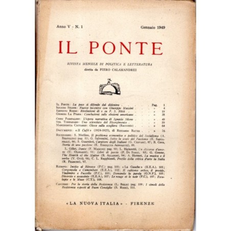 IL PONTE-numero 1, gennaio-1949