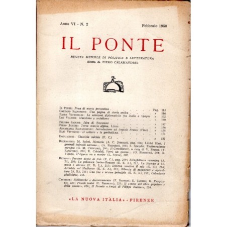 IL PONTE-numero 2, febbraio-1950