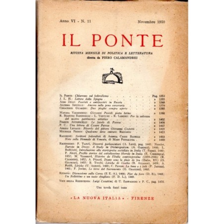 IL PONTE-numero 11, novembre-1950
