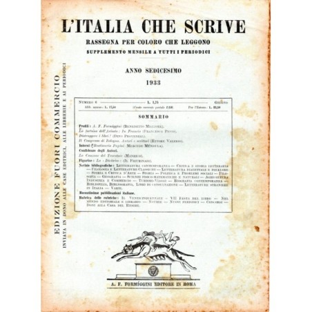 L'ITALIA CHE SCRIVE-supplemento, numero 6, giugno-1933