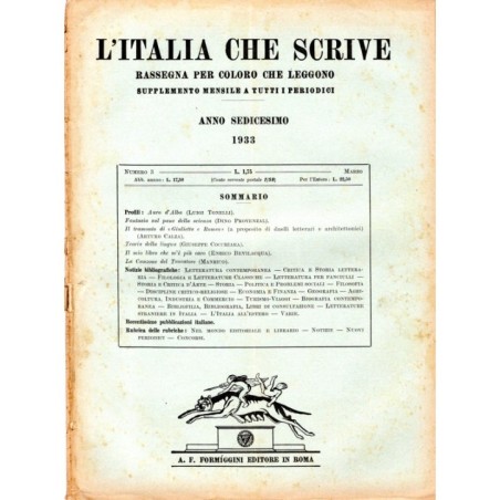 L'ITALIA CHE SCRIVE-supplemento, numero 3, marzo-1933
