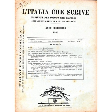 L'ITALIA CHE SCRIVE-supplemeto, numero 5, maggio-1933