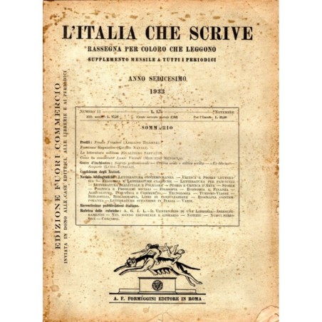L'ITALIA CHE SCRIVE-supplemento, numero 11, novembre-1933