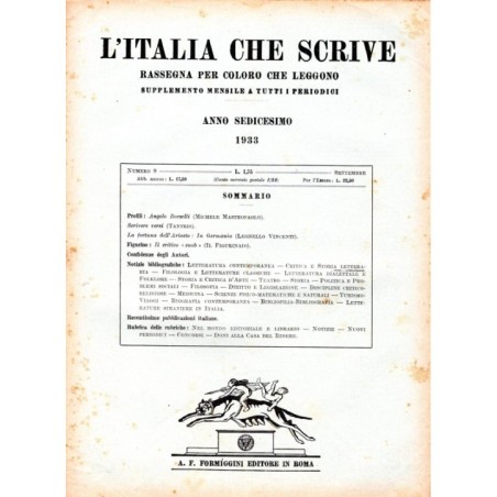 L'ITALIA CHE SCRIVE-supplemento, numero 9, settembre-1933