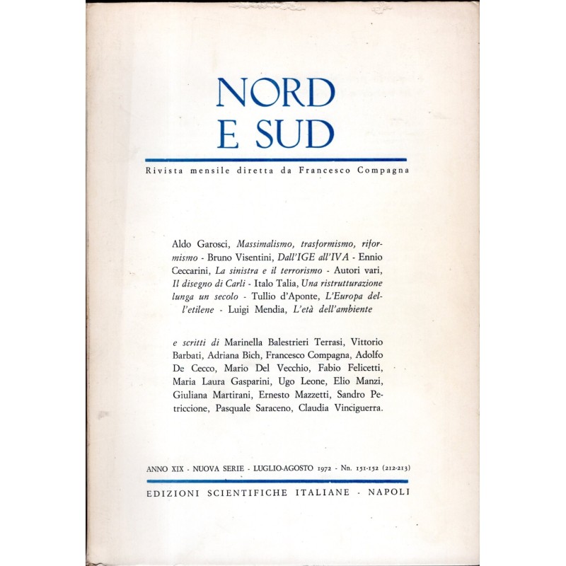 NORD E SUD-nn 151-152 (212-213), luglio-agosto-1972