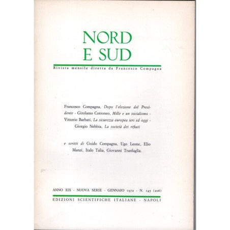 NORD E SUD-n 145 (206), gennaio-1972