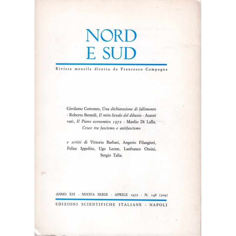 NORD E SUD-n 148 (209), aprile-1972