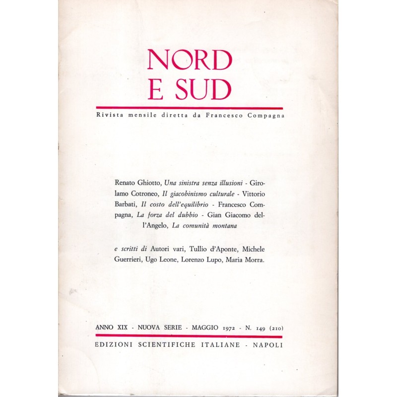 NORD E SUD-n 149 (210), maggio-1972