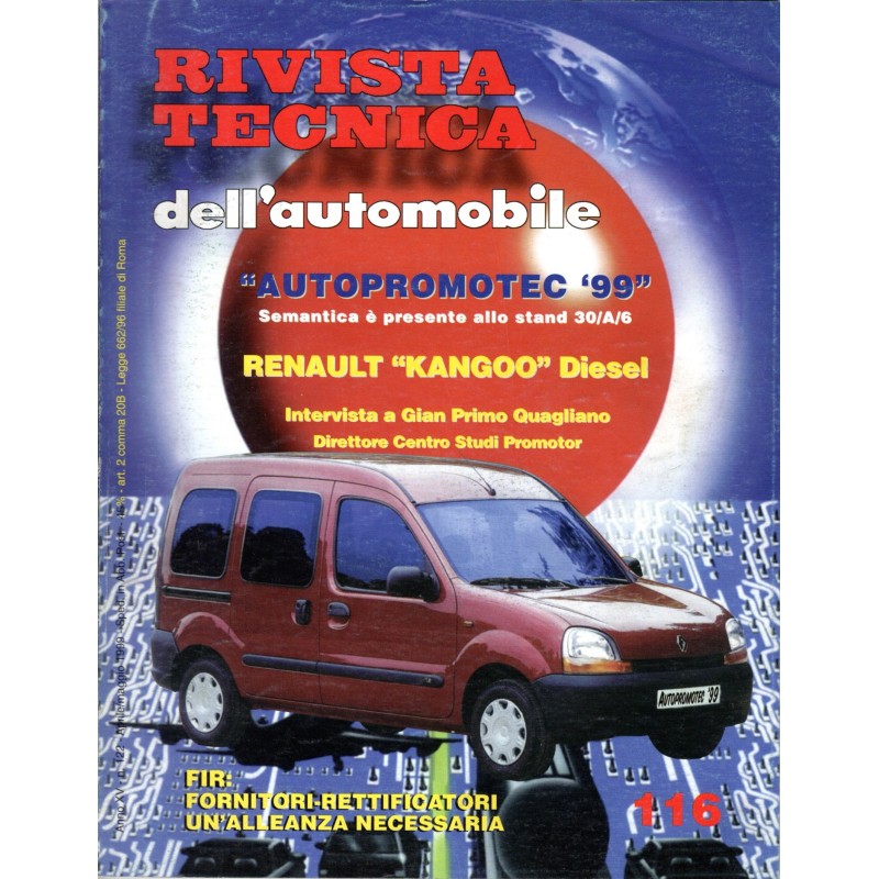 RIVISTA TECNICA DELL'AUTOMOBILE 116-n 122, apr-mag-1999