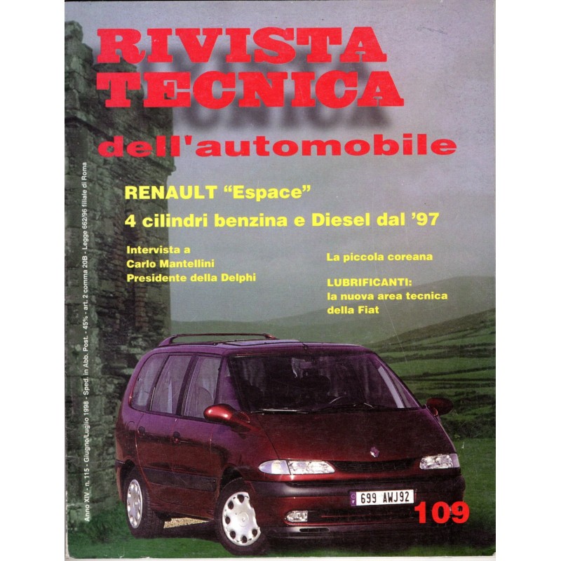 RIVISTA TECNICA DELL'AUTOMOBILE 109-n 115, giu-lug-1998