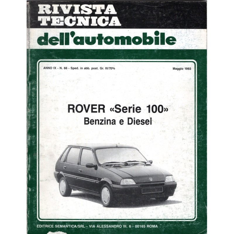 RIVISTA TECNICA DELL'AUTOMOBILE-n 66, maggio-1993
