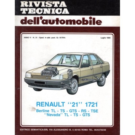 RIVISTA TECNICA DELL'AUTOMOBILE-n 31, luglio-1989