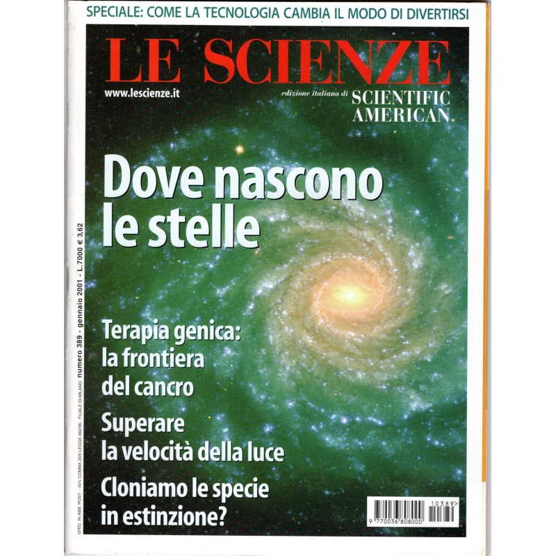 LE SCIENZE. EDIZIONE ITALIANA DI SCIENTIFIC AMERICAN-n 389, gennaio-2001