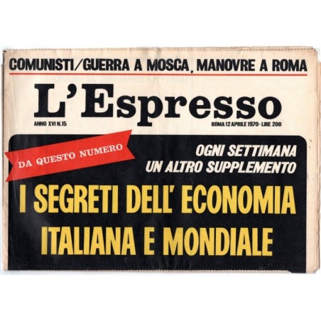 L'ESPRESSO-n 15, 12 apr-1970