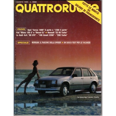 QUATTRORUOTE-n 358, agosto-1985