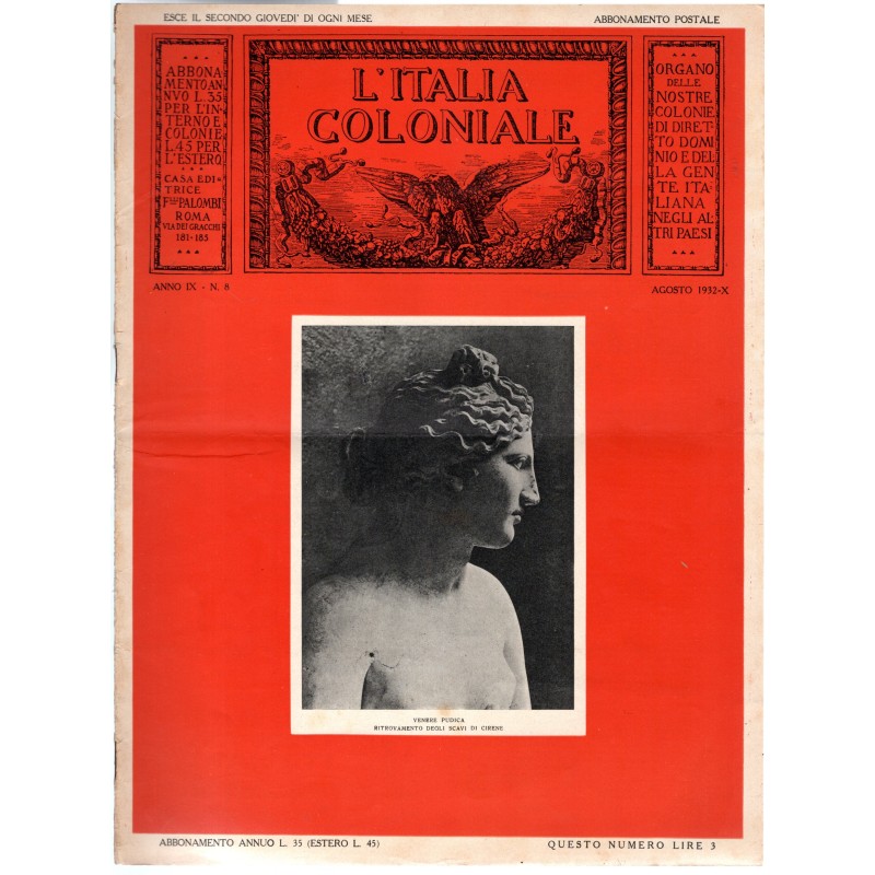 L'ITALIA COLONIALE-n 8, agosto-1932