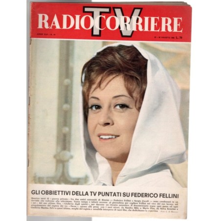 RADIOCORRIERE TV-n 34, 22- 28 agosto-1965