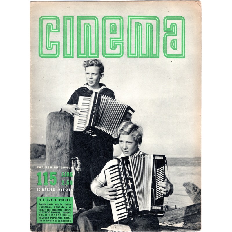 CINEMA-n 115, 10 aprile-1941