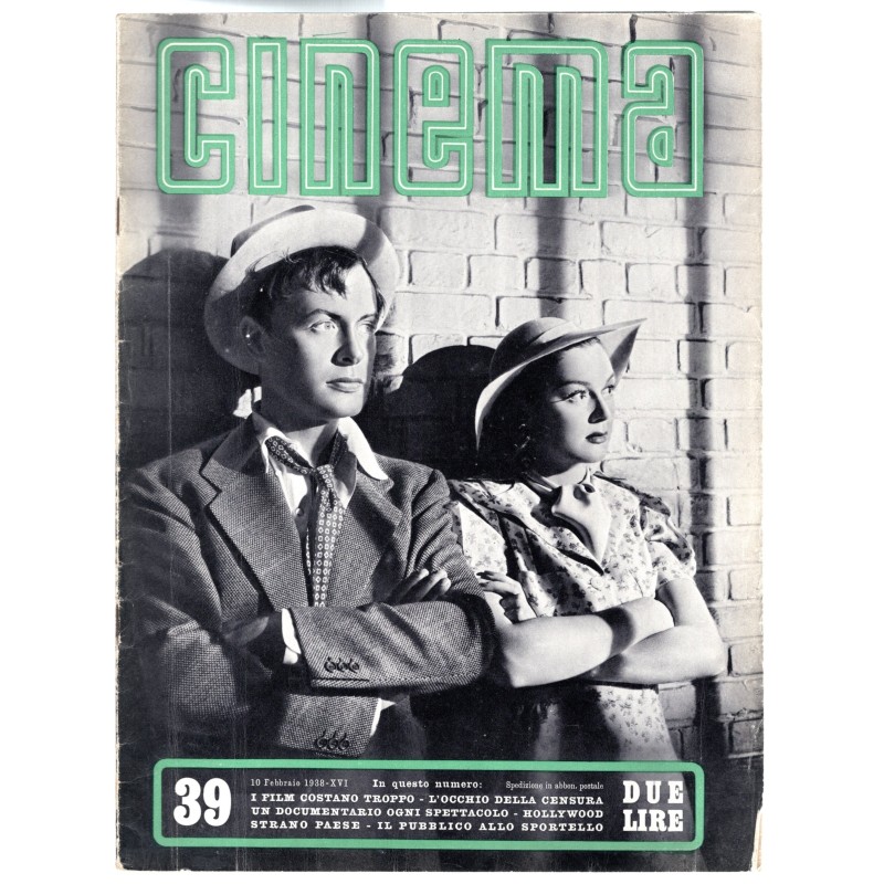 CINEMA-n 39, 10 febbraio-1938